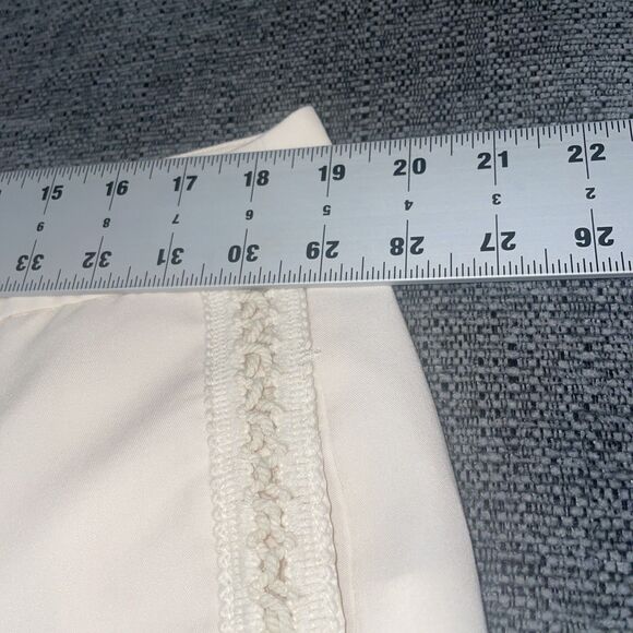 Eloquii‎ Womens Dress Pants 16 Cream Wide Leg Crochet Cutout Resort Coastal Chic - Picture 4 of 10